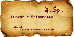 Munzár Szimonetta névjegykártya